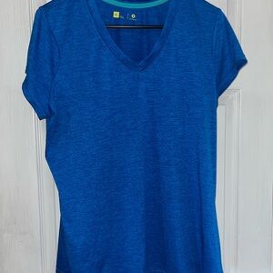 Xersion Bright Blue V-Neck Short Sleeve Tee